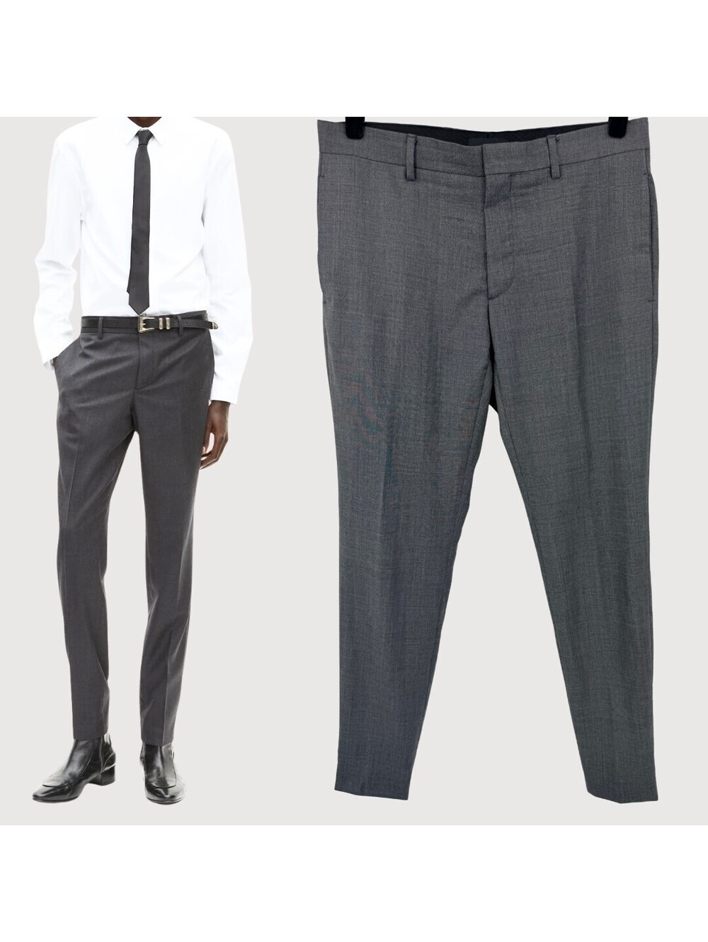 The Kooples Tailored 100% Wool Suit Pants Charcoal 48